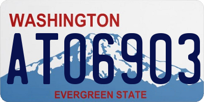WA license plate ATO6903