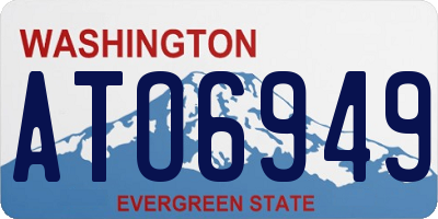 WA license plate ATO6949