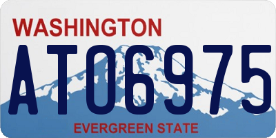 WA license plate ATO6975