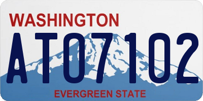 WA license plate ATO7102