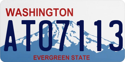 WA license plate ATO7113
