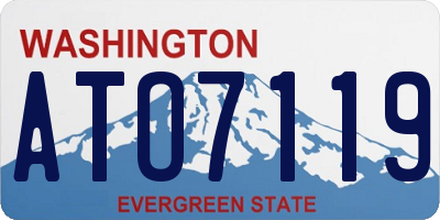 WA license plate ATO7119