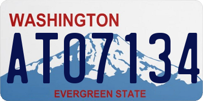 WA license plate ATO7134