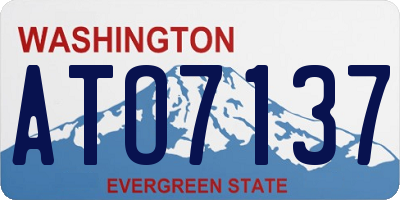 WA license plate ATO7137