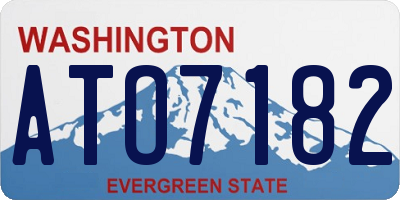 WA license plate ATO7182