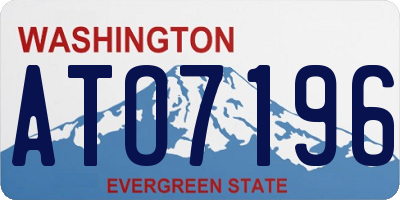 WA license plate ATO7196