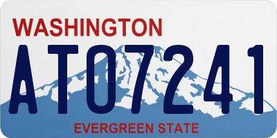 WA license plate ATO7241