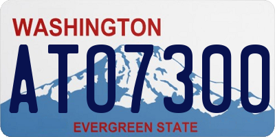WA license plate ATO7300
