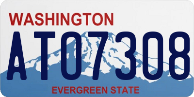 WA license plate ATO7308