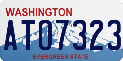 WA license plate ATO7323