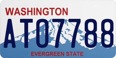 WA license plate ATO7788