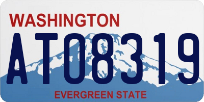 WA license plate ATO8319
