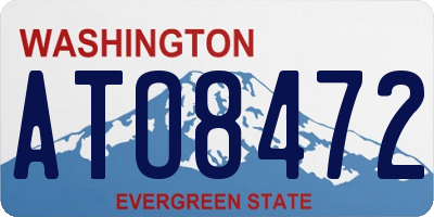 WA license plate ATO8472
