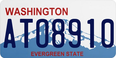 WA license plate ATO8910