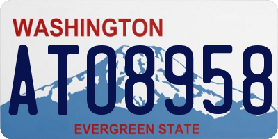 WA license plate ATO8958