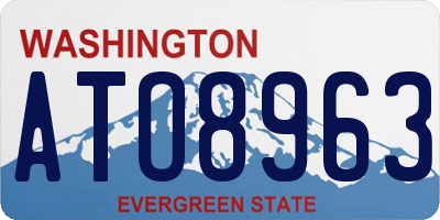 WA license plate ATO8963