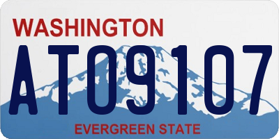 WA license plate ATO9107
