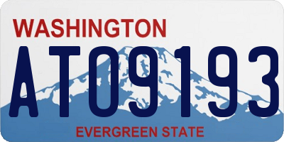 WA license plate ATO9193
