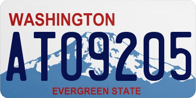 WA license plate ATO9205