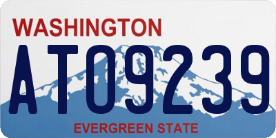 WA license plate ATO9239