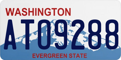 WA license plate ATO9288