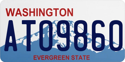 WA license plate ATO9860