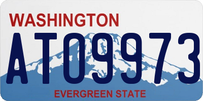 WA license plate ATO9973
