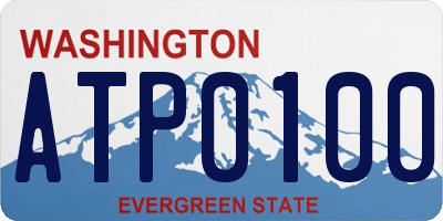 WA license plate ATP0100