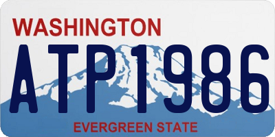 WA license plate ATP1986