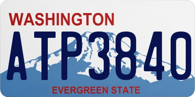 WA license plate ATP3840