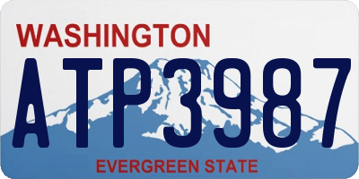 WA license plate ATP3987