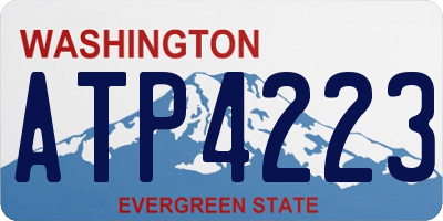 WA license plate ATP4223