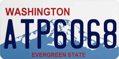 WA license plate ATP6068