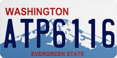 WA license plate ATP6116