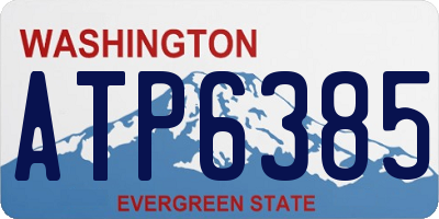 WA license plate ATP6385