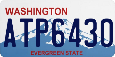 WA license plate ATP6430