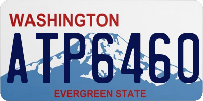 WA license plate ATP6460