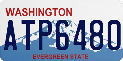 WA license plate ATP6480