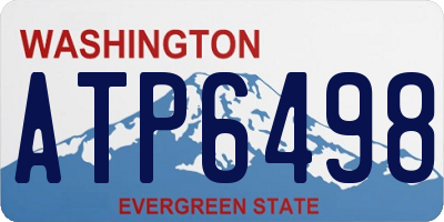 WA license plate ATP6498