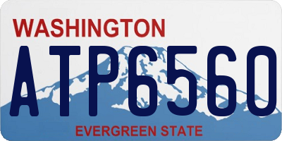 WA license plate ATP6560