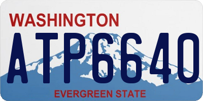 WA license plate ATP6640