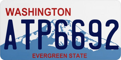 WA license plate ATP6692