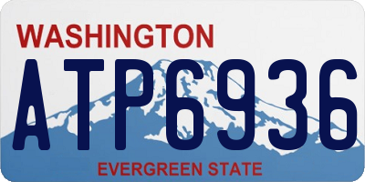 WA license plate ATP6936