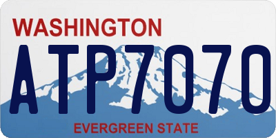 WA license plate ATP7070