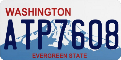 WA license plate ATP7608