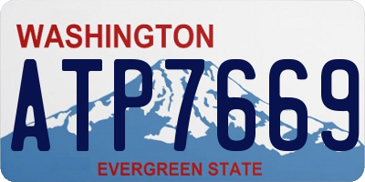 WA license plate ATP7669