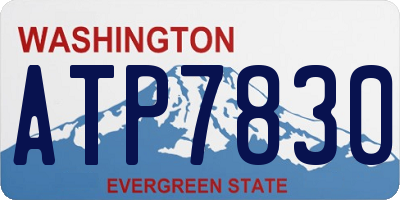 WA license plate ATP7830