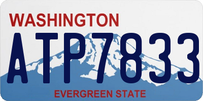 WA license plate ATP7833