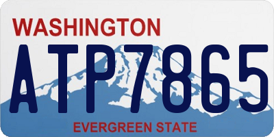 WA license plate ATP7865