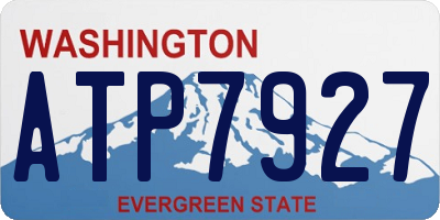 WA license plate ATP7927